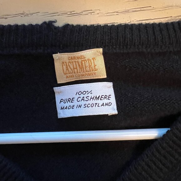 Black Cashmere Sweater; XXL - Picture 2 of 5